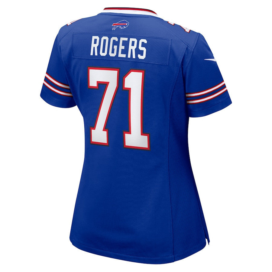Casey Rogers 71 Buffalo Bills Women's Team Game Jersey - Royal