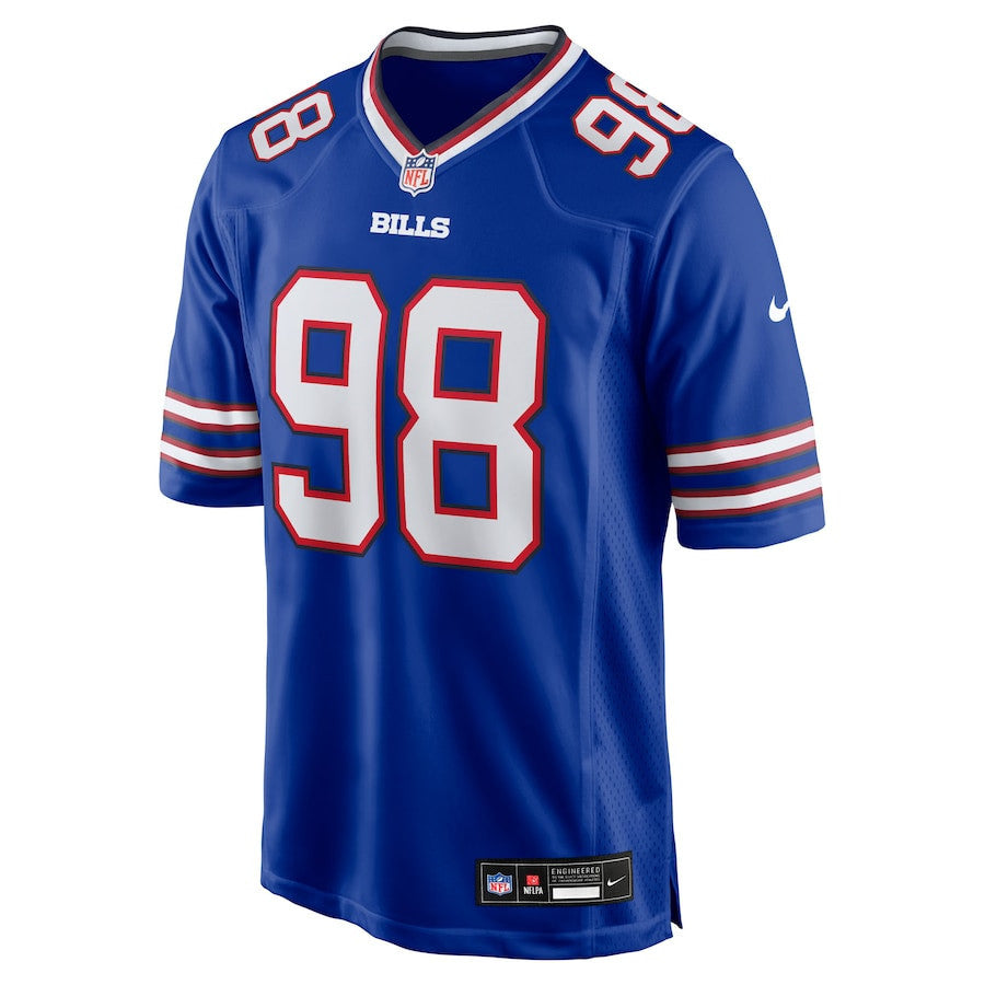 T.J. Sanders 98 Buffalo Bills Team Game Men Jersey - Royal