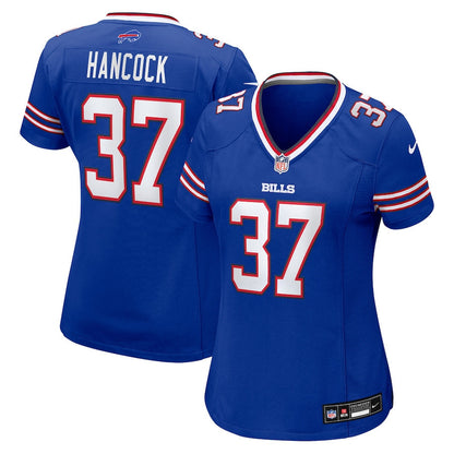 Jordan Hancock 37 Buffalo Bills Women's Team Game Jersey - Royal