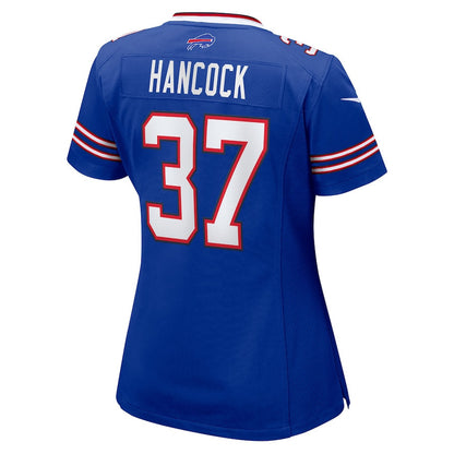 Jordan Hancock 37 Buffalo Bills Women's Team Game Jersey - Royal