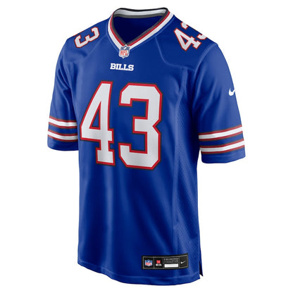 Dorian Strong 43 Buffalo Bills Team Game Men Jersey - Royal
