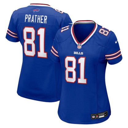 Kaden Prather 81 Buffalo Bills Women's Team Game Jersey - Royal