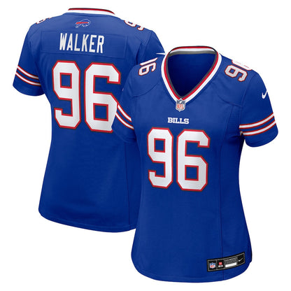 Deone Walker 96 Buffalo Bills Women's Team Game Jersey - Royal