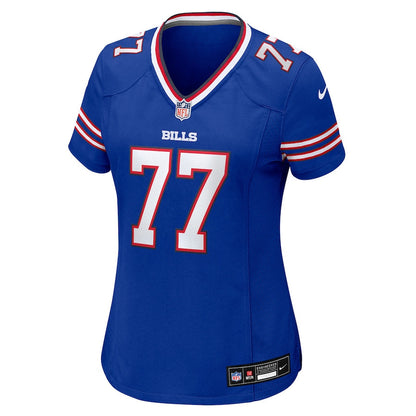 Chase Lundt 77 Buffalo Bills Women's Team Game Jersey - Royal