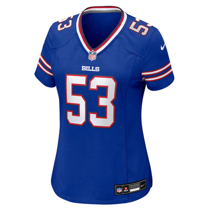 Kendrick Green 53 Buffalo Bills Women's Team Game Jersey - Royal