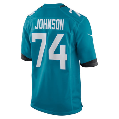 Fred Johnson 74 Jacksonville Jaguars Team Game Men Jersey - Teal