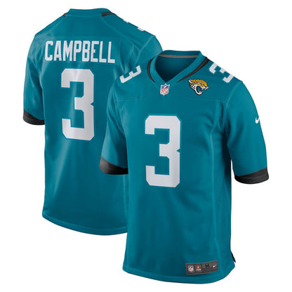 Tyson Campbell 3 Jacksonville Jaguars Team Game Men Jersey - Teal