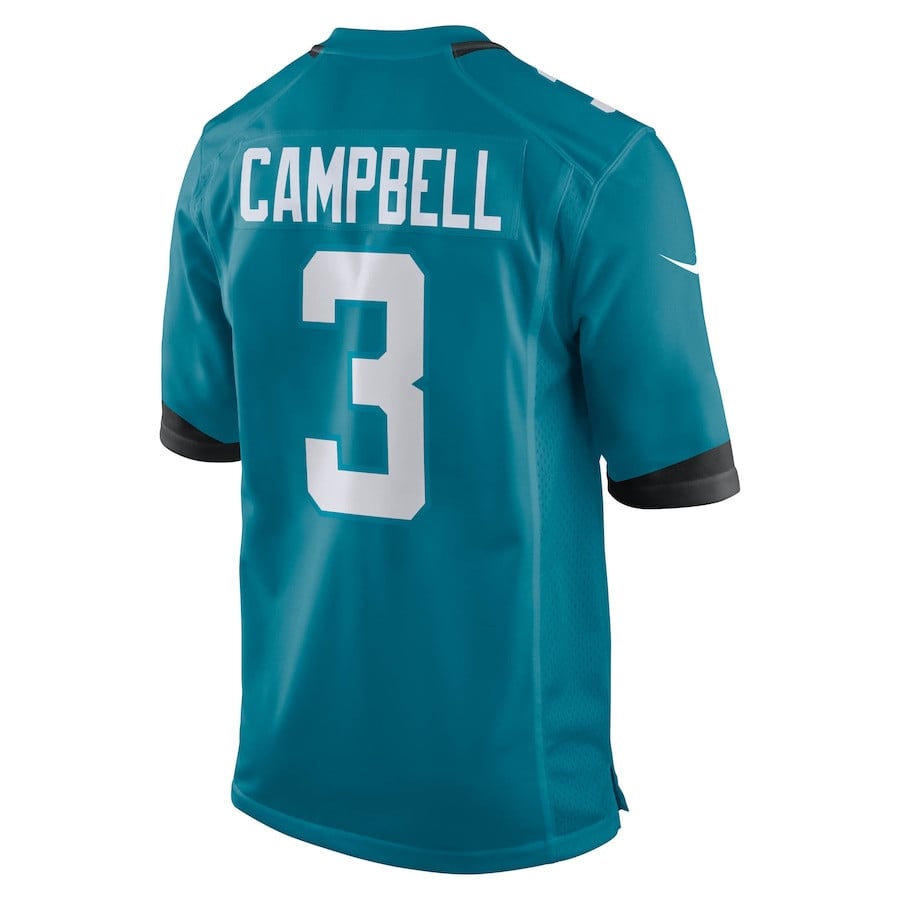 Tyson Campbell 3 Jacksonville Jaguars Team Game Men Jersey - Teal