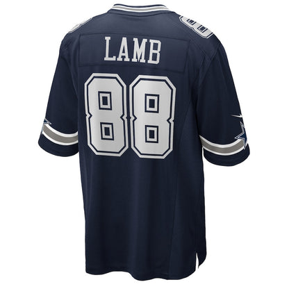 CeeDee Lamb 88 Dallas Cowboys Game Men Jersey - Navy