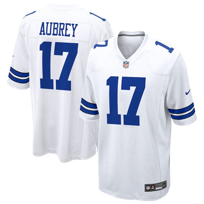 Brandon Aubrey 17 Dallas Cowboys Game Men Jersey - White