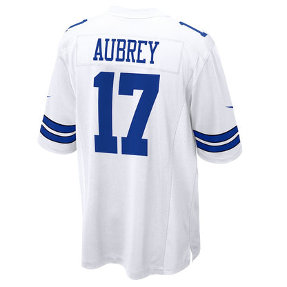 Brandon Aubrey 17 Dallas Cowboys Game Men Jersey - White