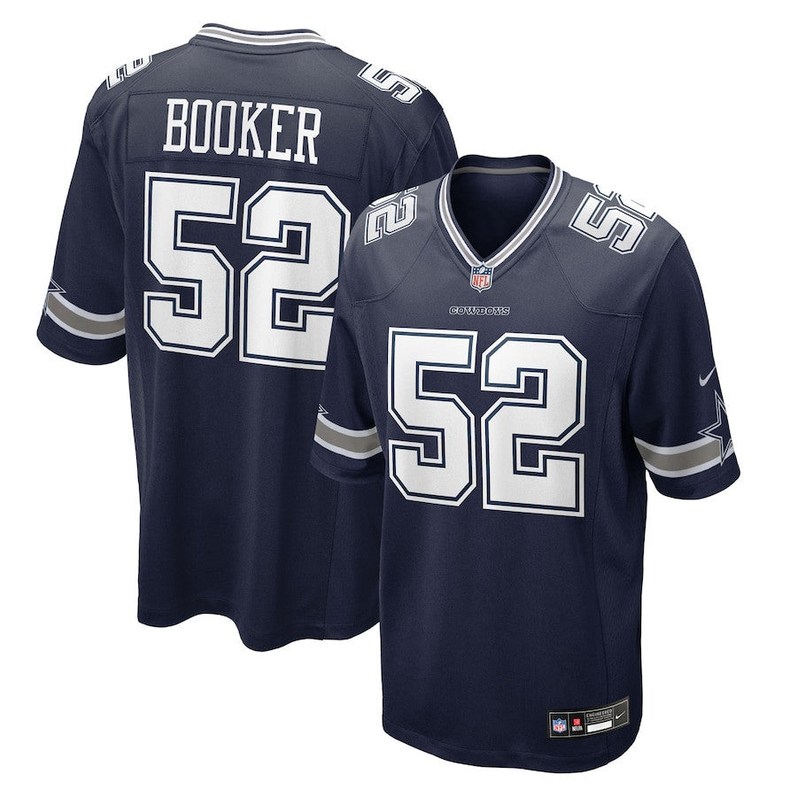Tyler Booker 52 Dallas Cowboys 2025 NFL Draft First Round Pick Game Men Jersey - Navy