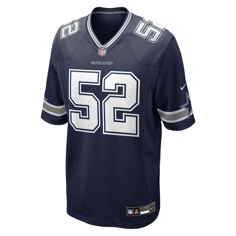Tyler Booker 52 Dallas Cowboys 2025 NFL Draft First Round Pick Game Men Jersey - Navy