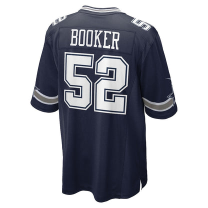 Tyler Booker 52 Dallas Cowboys 2025 NFL Draft First Round Pick Game Men Jersey - Navy