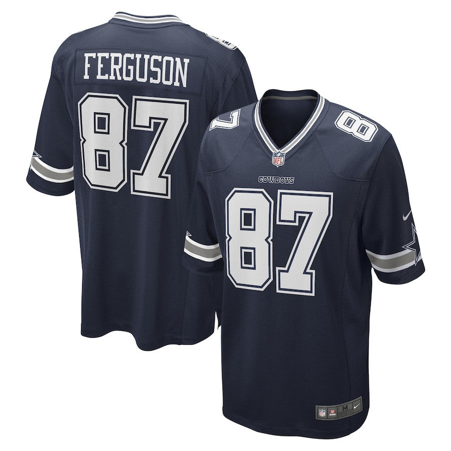 Jake Ferguson 87 Dallas Cowboys Team Game Men Jersey - Navy
