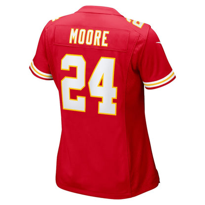 Skyy Moore 24 Kansas City Chiefs Women's Game Player Jersey - Red
