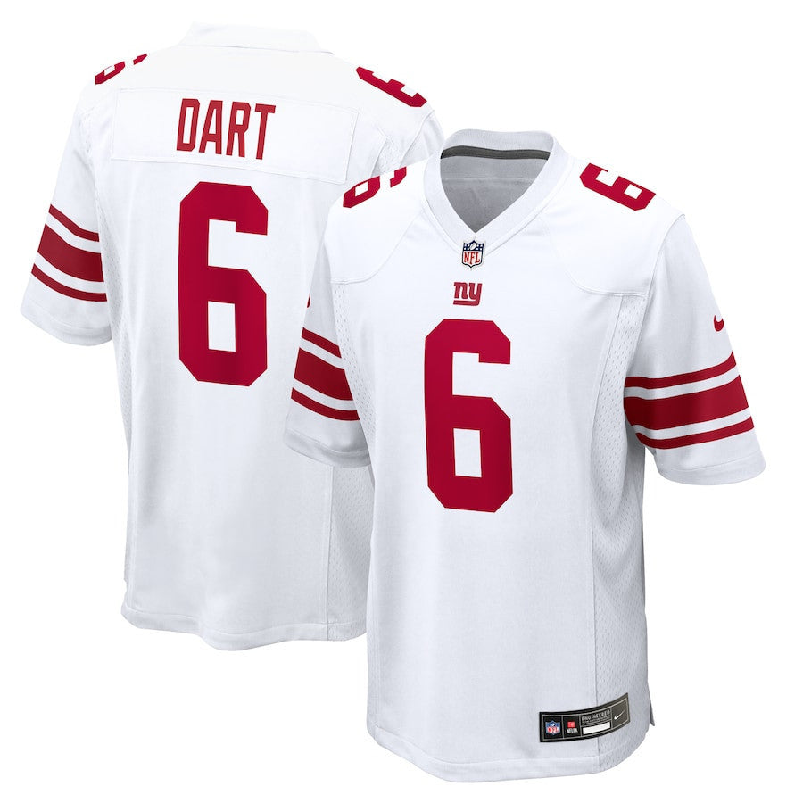 Jaxson Dart 6 New York Giants Game Men Jersey - White