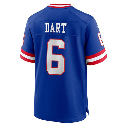Jaxson Dart 6 New York Giants Alternate 2 Classic Game Men Jersey - Royal