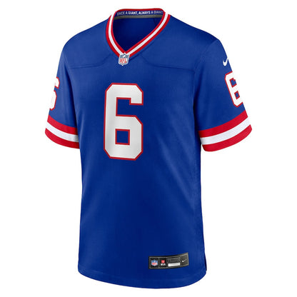 Jaxson Dart 6 New York Giants Alternate 2 Classic Game Men Jersey - Royal