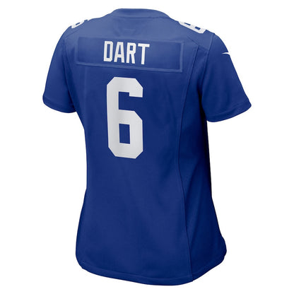 Jaxson Dart 6 New York Giants Women's Team Game Jersey - Royal