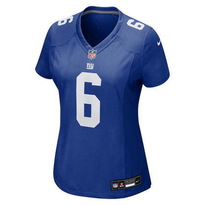 Jaxson Dart 6 New York Giants Women's Team Game Jersey - Royal
