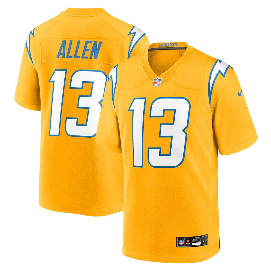 Keenan Allen 13 Los Angeles Chargers Alternate Charger Power Game Men Jersey - Gold