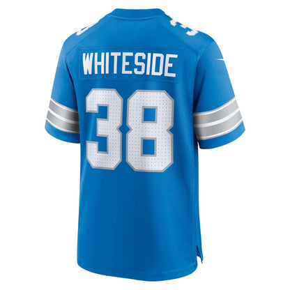 Nick Whiteside 38 Detroit Lions Team Game Men Jersey - Blue