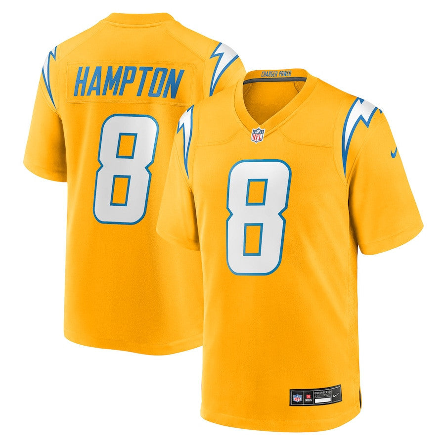 Omarion Hampton 8 Los Angeles Chargers Alternate Charger Power Game Player Men Jersey - Gold