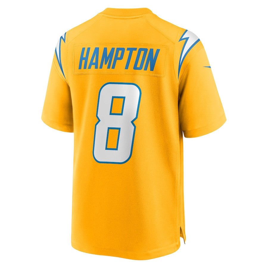 Omarion Hampton 8 Los Angeles Chargers Alternate Charger Power Game Player Men Jersey - Gold
