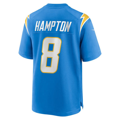 Omarion Hampton 8 Los Angeles Chargers 2025 NFL Draft First Round Pick Game Men Jersey - Powder Blue