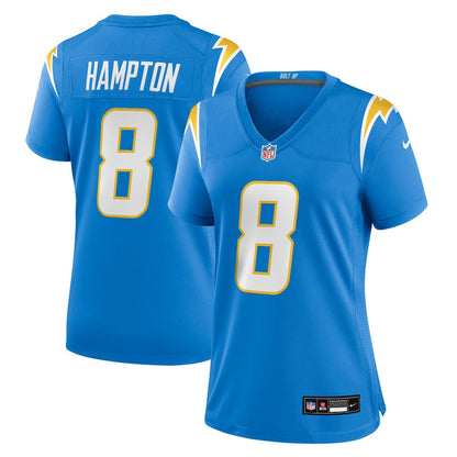 Omarion Hampton 8 Los Angeles Chargers Women's Team Game Jersey - Powder Blue
