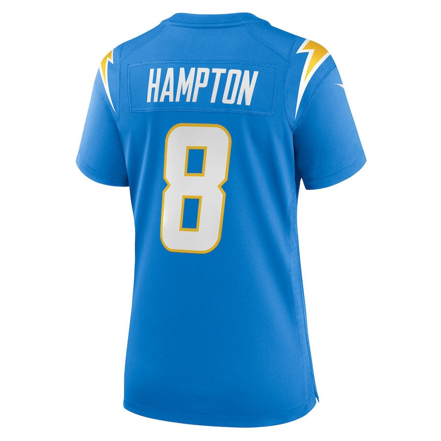 Omarion Hampton 8 Los Angeles Chargers Women's Team Game Jersey - Powder Blue