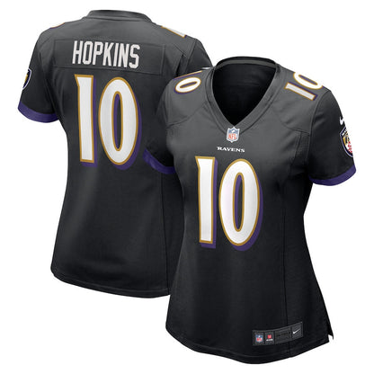 DeAndre Hopkins 10 Baltimore Ravens Women's Alternate Game Jersey - Black