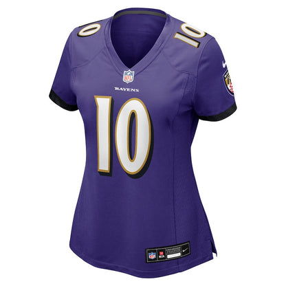 DeAndre Hopkins 10 Baltimore Ravens Women's Team Game Jersey - Purple