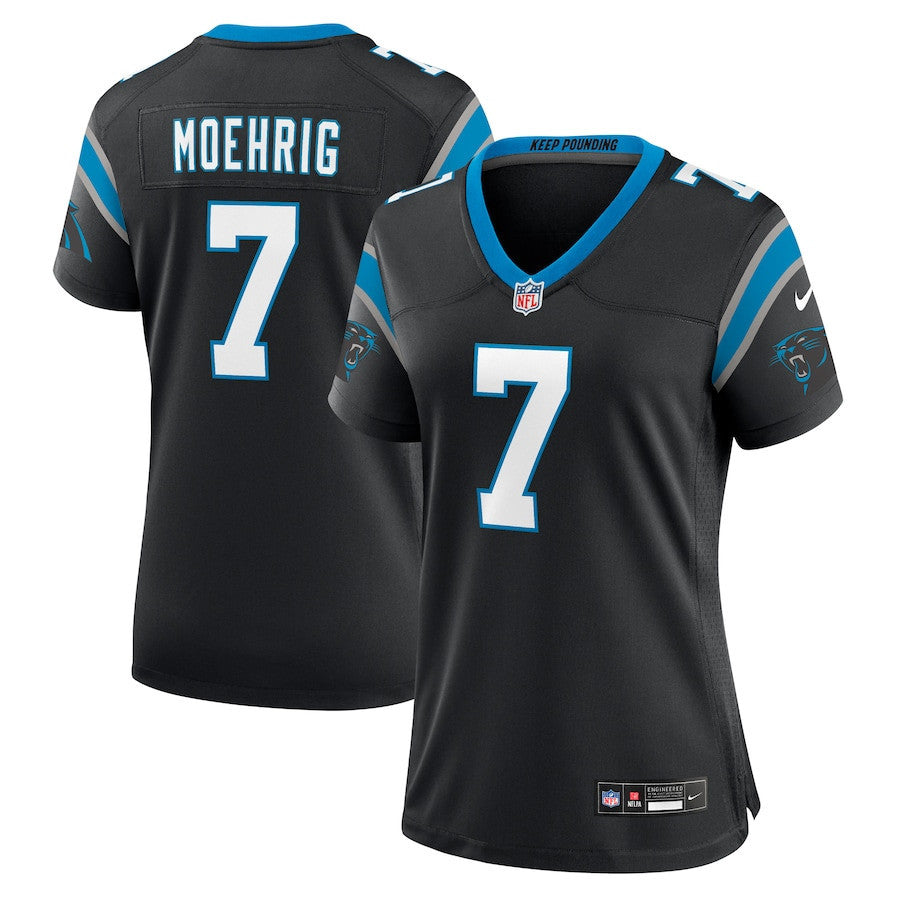Trevon Moehrig 7 Carolina Panthers Women's Team Game Jersey - Black