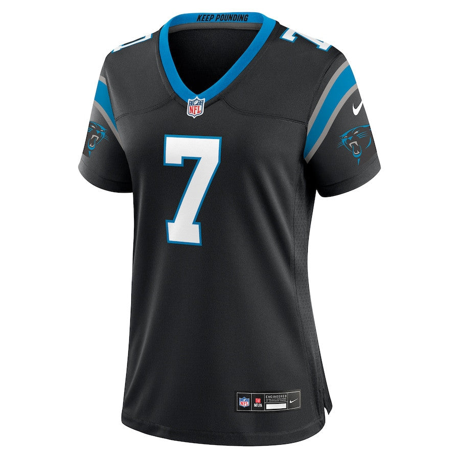 Trevon Moehrig 7 Carolina Panthers Women's Team Game Jersey - Black