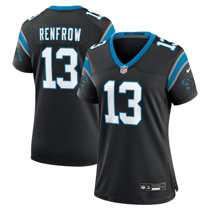 Hunter Renfrow 13 Carolina Panthers Women's Team Game Jersey - Black