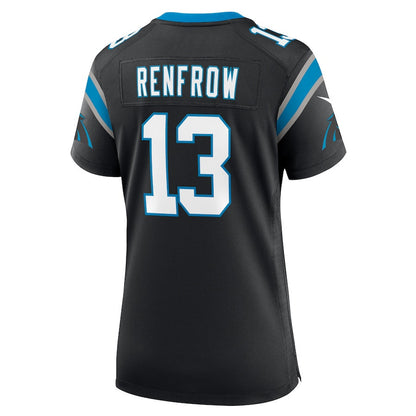 Hunter Renfrow 13 Carolina Panthers Women's Team Game Jersey - Black