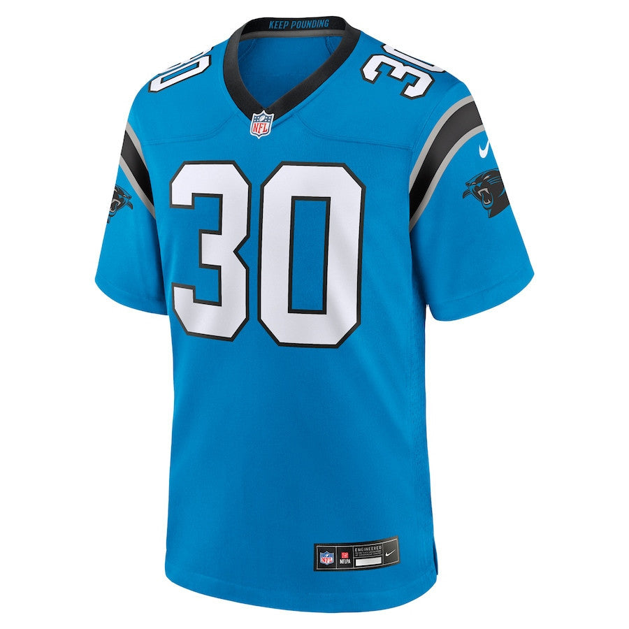 Chuba Hubbard 30 Carolina Panthers Alternate Game Men Jersey - Blue