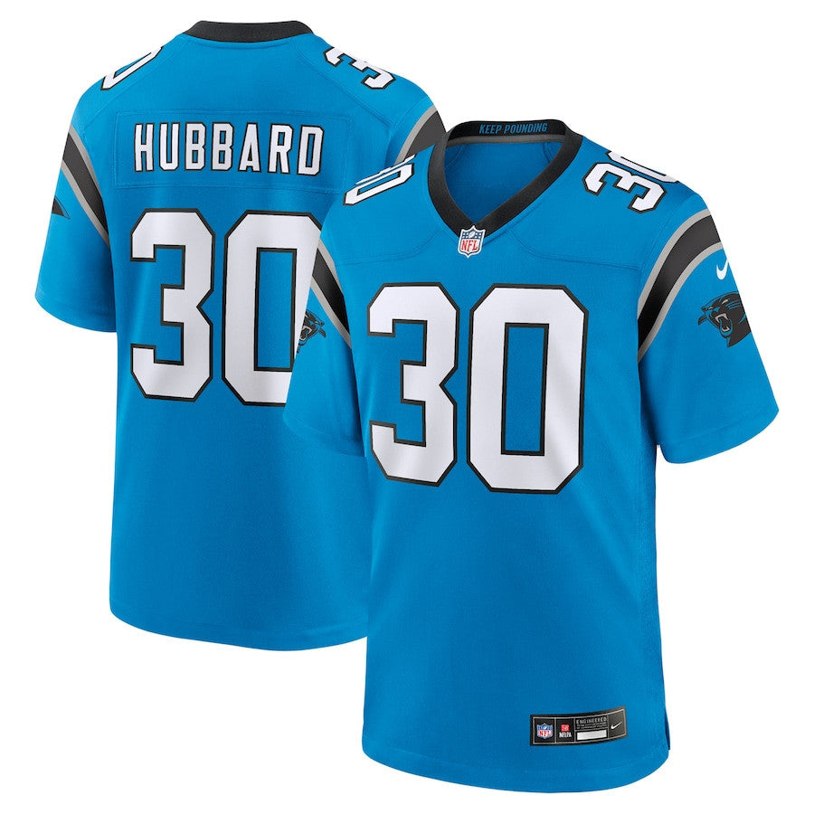 Chuba Hubbard 30 Carolina Panthers Alternate Game Men Jersey - Blue