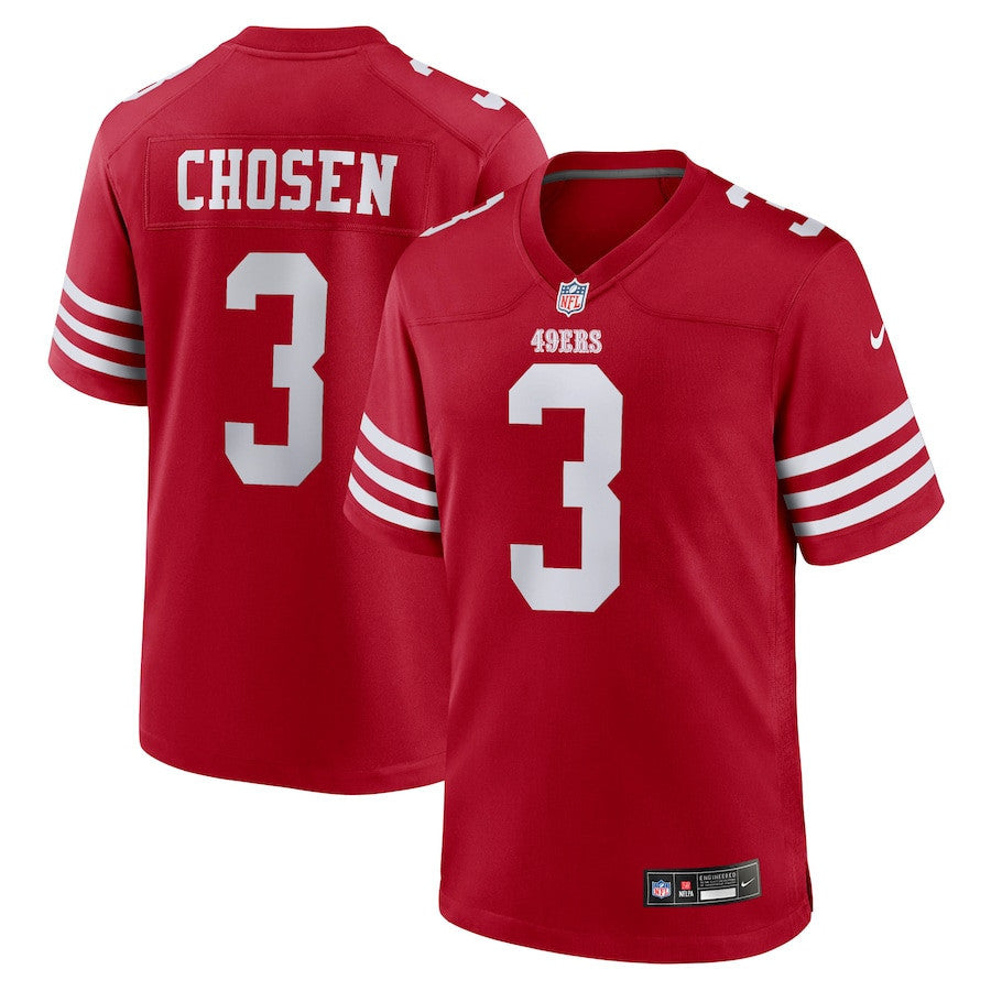 Robbie Chosen 3 San Francisco 49ers Team Game Men Jersey - Scarlet