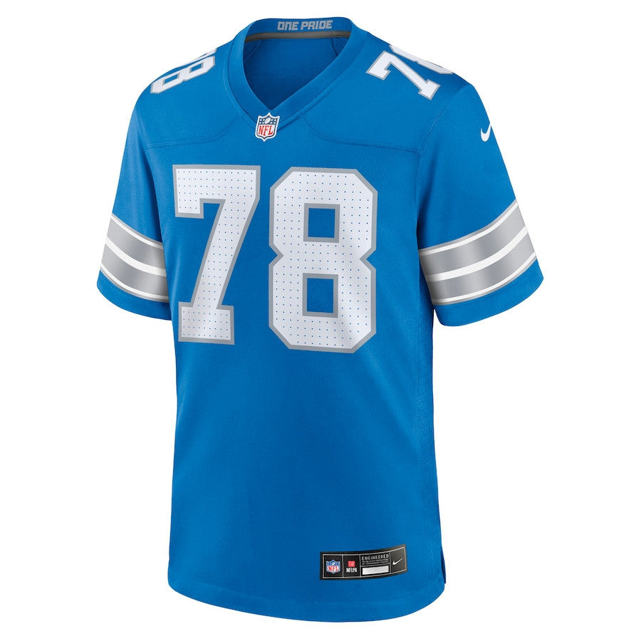 Gunner Britton 78 Detroit Lions Team Game Men Jersey - Blue