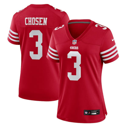 Robbie Chosen 3 San Francisco 49ers Women's Team Game Jersey - Scarlet