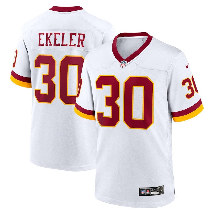 Austin Ekeler 30 Washington Commanders Game Super Bowl Era Men Jersey - White