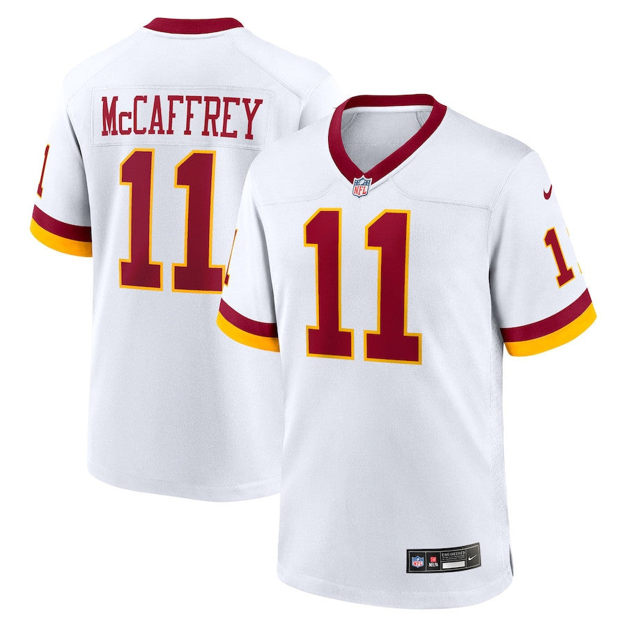 Luke McCaffrey 11 Washington Commanders Game Super Bowl Era Men Jersey - White