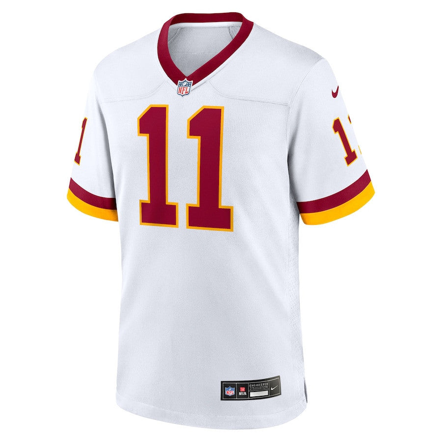 Luke McCaffrey 11 Washington Commanders Game Super Bowl Era Men Jersey - White