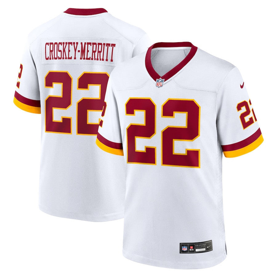 Jacory Croskey-Merritt 22 Washington Commanders Game Super Bowl Era Men Jersey - White