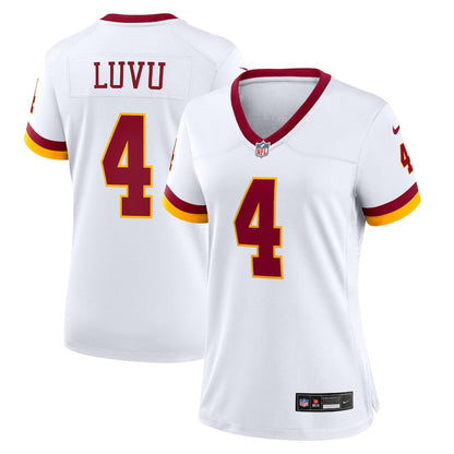 Frankie Luvu 4 Washington Commanders Women's Game Super Bowl Era Jersey - White