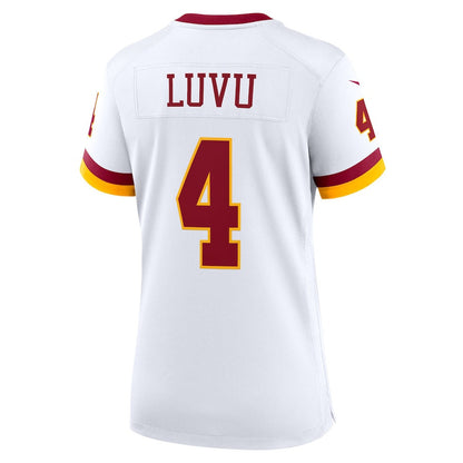 Frankie Luvu 4 Washington Commanders Women's Game Super Bowl Era Jersey - White