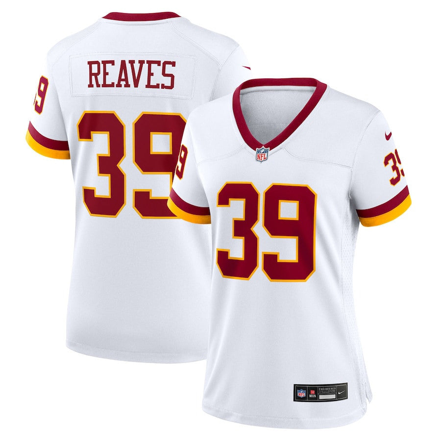 Jeremy Reaves 39 Washington Commanders Women's Game Super Bowl Era Jersey - White